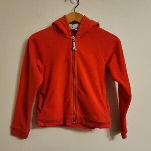 Petit Bateau Sweatshirt Hood Girl 9Year Orange Full Zip France Athleisure Casual